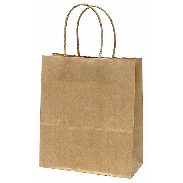 SACOSA KRAFT 22*25*10CM, DE HARTIE KRAFT GROASA 220GR/M2, CU MANER RASUCIT REZISTENT, 71313 [1]