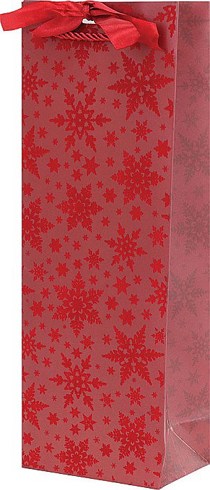 EU SACOSA STICLA CADOU CRACIUN ROSIE CU STELUTE VELUR 36*13*8,5CM 77673 [1]