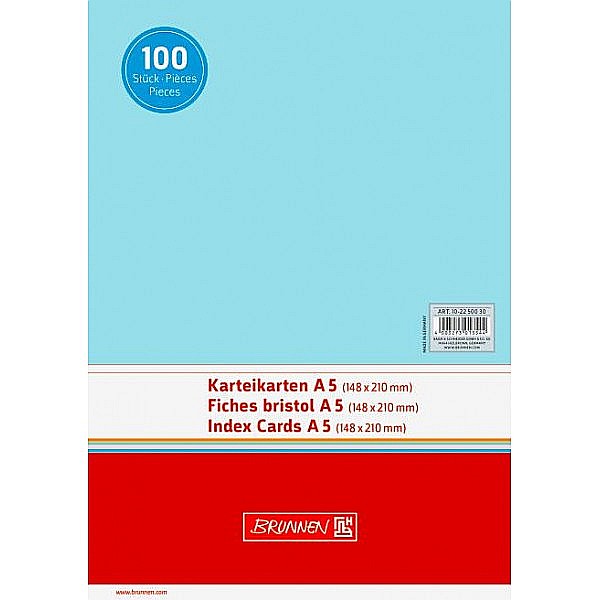 BR CARTON COLOR A5 160GR 100/SET ALBASTRU PASTEL 2250030 [1]