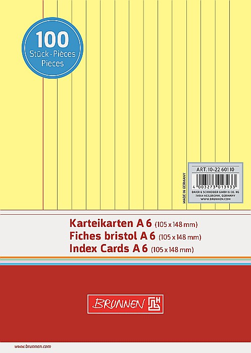 BR INDEX CARD A6 100/SET GALBEN DR 2260110 [1]