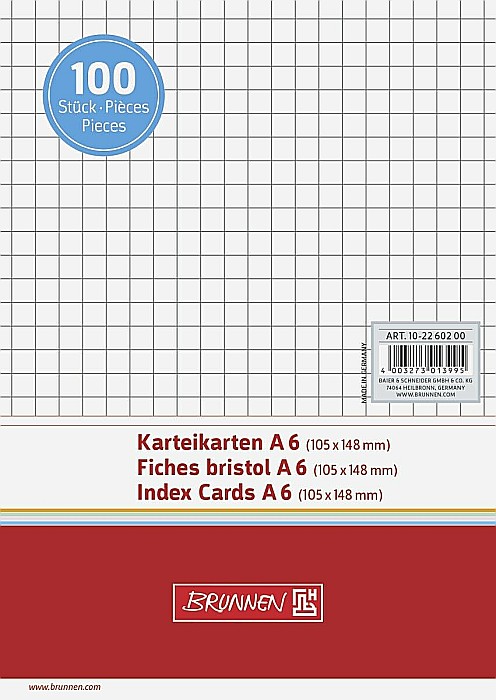 BR INDEX CARD A6 100/SET ALB AR 2260200 [1]