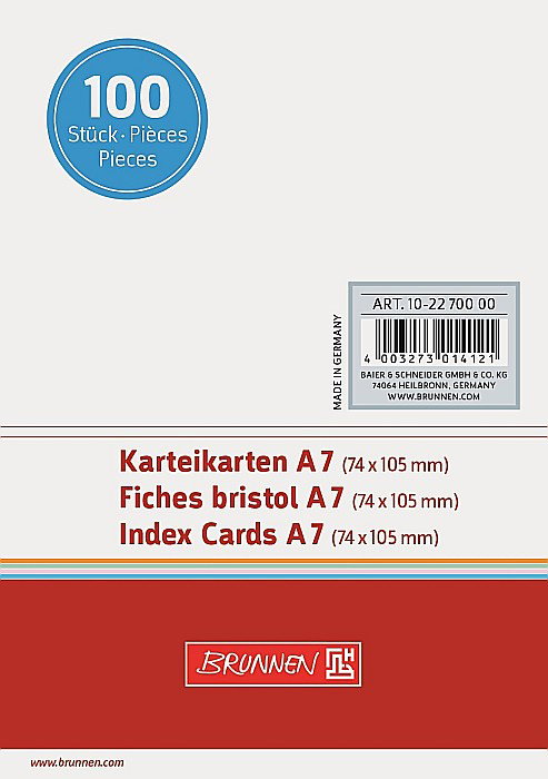 BR INDEX CARD A7 100/SET ALB VE 2270000 [1]