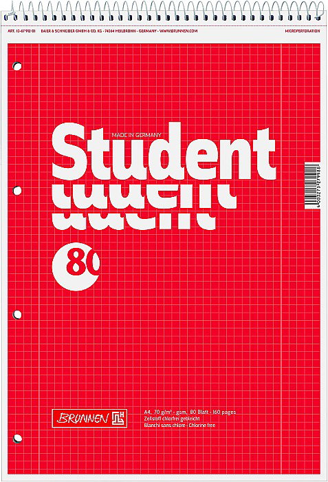 BR BLOC NOTES A4 80F SPIRA SI PERFORATII PATRATELE 6791201 [1]