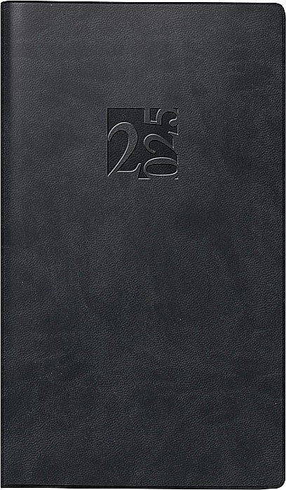 BR AGENDA DATATA SAPTAMANAL RIDOIDE 9*15CM 2025 COPERTA IMITATIE PIELE NEGRU 16903015 [1]