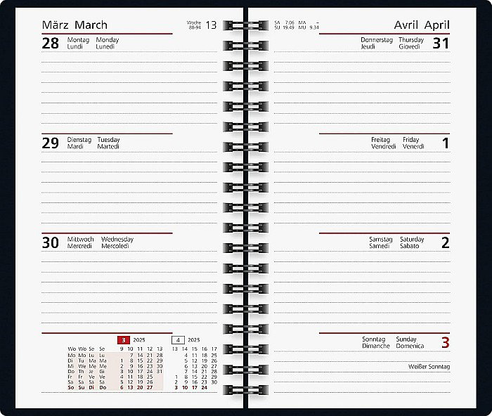 BR AGENDA DATATA SAPTAMANAL RIDOIDE 9*15CM 2025 SPIRA ALBASTRU 16907025 [2]