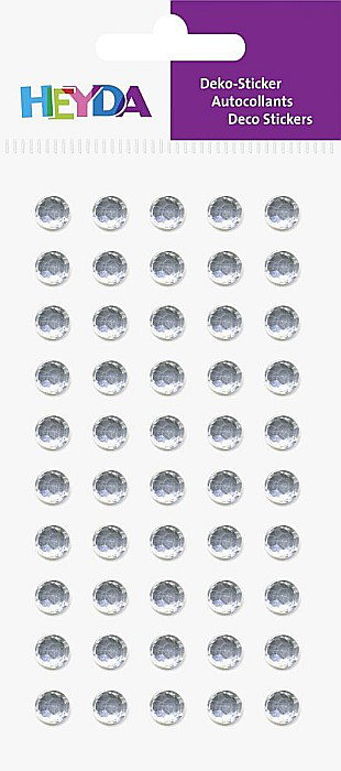KP STICKER DECOR 7.5*16.5CM PIETRICELE ROTUNDE CU STRASURI TRANSPARENTE 50 PCS 3782916 [1]