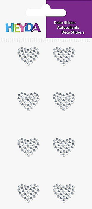 KP STICKER DECOR 7.5*16.5CM INIMIOARE CU STRASURI TRANSPARENTE 8 PCS 3782920 [1]