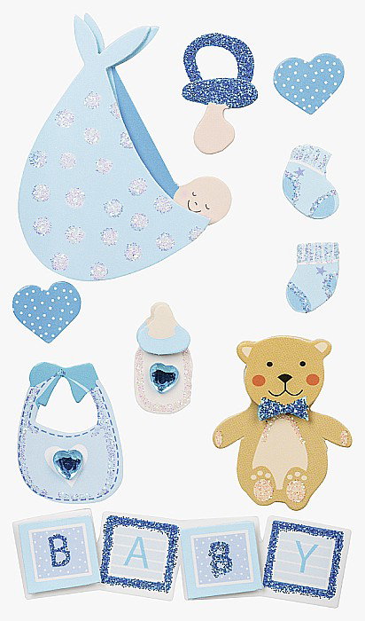 KP STICKER DECOR 7.5*16.5CM BABY BOY II 10 PCS 3780629 [1]