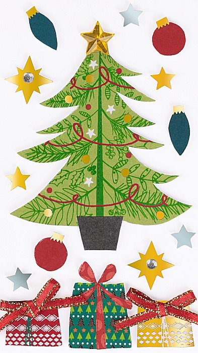 KP STICKER DECOR 7.5*16.5CM BRAD DE CRACIUN 15PCS 3780665 [1]