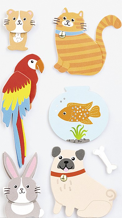 KP STICKER DECOR 7.5*16.5CM ANIMALE DE COMPANIE 7 PCS 3780691 [1]