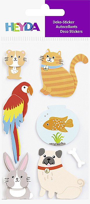 KP STICKER DECOR 7.5*16.5CM ANIMALE DE COMPANIE 7 PCS 3780691 [2]