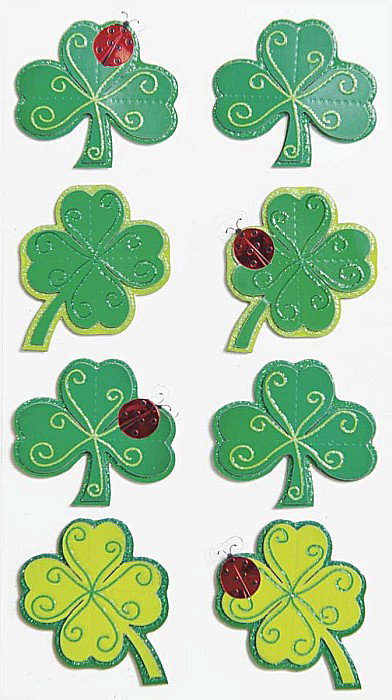 KP STICKER DECOR 7.5*16.5CM MIX TRIFOI 8 PCS 3780707 [2]