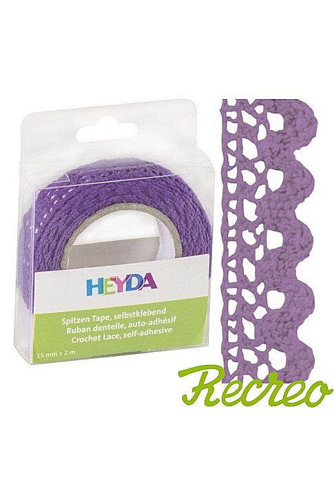 KP BANDA DECOR DANTELA AUTOADEZIVA 15MM*2M HEYDA LAVANDA 3584566 [1]
