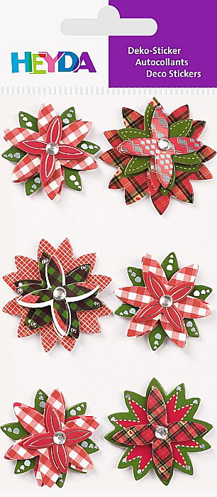 KP STICKER DECOR 7.5*16.5CM FLORI DE CRACIUN 6PCS 3780721 [2]