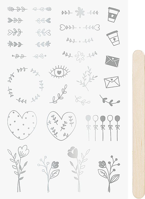 KP STICKERE TRANSFERABILE ORNAMENTE ARGINTII 10*19CM 3780934 [1]
