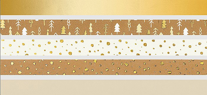 KP MINI BANDA AUTOADEZIVA DECOR CU DISPENSER 12MM*3M 5/SET NATURA AURIE CRACIUN 3584538 [3]