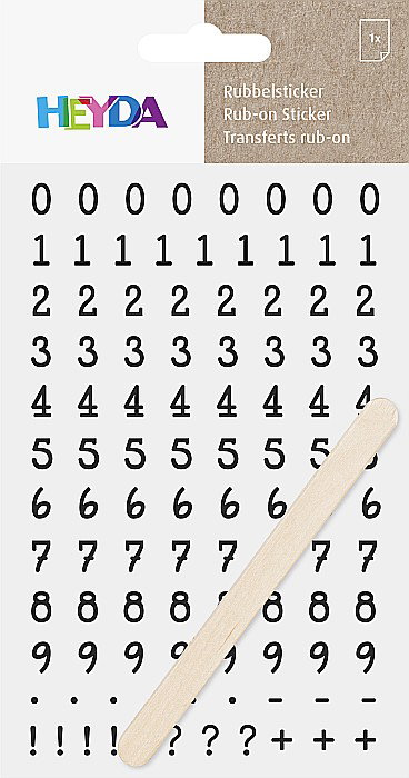 KP STICKERE TRANSFERABILE CIFRE NEGRE 10*19CM HEYDA 3780958 [2]
