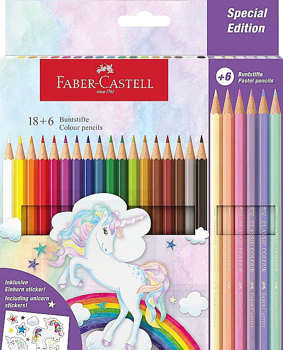LEC CREIOANE COLORATE FABER-CASTELL UNICORN 18/SET+6 FC111221 [1]