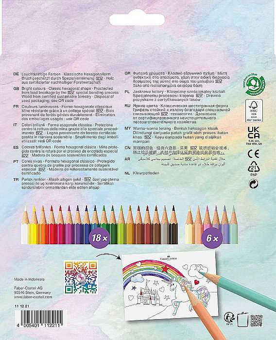 LEC CREIOANE COLORATE FABER-CASTELL UNICORN 18/SET+6 FC111221 [2]