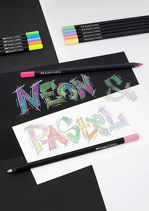 LEC CREIOANE COLORATE FABER-CASTELL BLACK EDITION NEON/PASTEL 12/SET FC116410 [3]