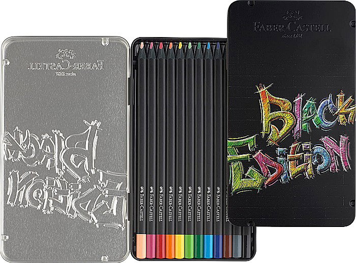 LEC CREIOANE COLORATE FABER-CASTELL BLACK EDITION 12/SET FC116413 CUTIE METAL [4]