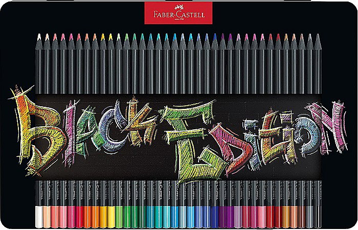 LEC CREIOANE COLORATE FABER-CASTELL BLACK EDITION 36/SET FC116437 CUTIE METAL [1]