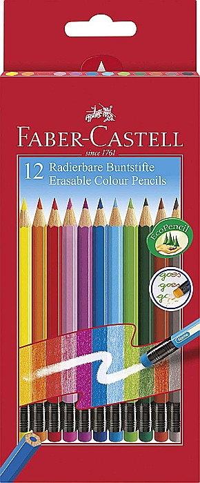 LEC CREIOANE COLORATE FABER-CASTELL CU RADIERA 12/SET FC116612 [1]