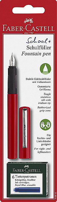 LEC STILOU SCOLAR ROSU SI 6 REZERVE FABER-CASTELL FC149812 [1]