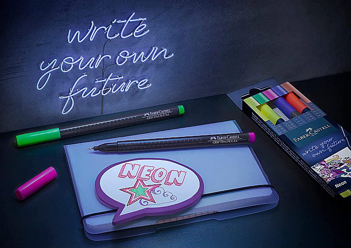 LEC FINELINER FABER-CASTELL GRIP 0.4 MM 5/SET FC151603 NEON [3]