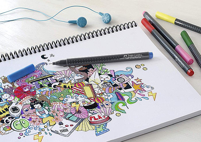 LEC FINELINER FABER-CASTELL GRIP 0.4MM 20/SET FC151620 [8]