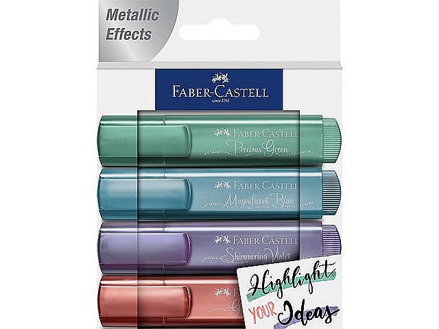 LEC TEXTMARKER FABER-CASTELL 4/SET METALIZAT FC154624 [1]