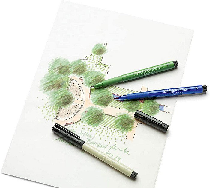 CUTIE LEMN 90 BUCATI PITT ARTIST PEN FABER-CASTELL  FC167400SD [4]