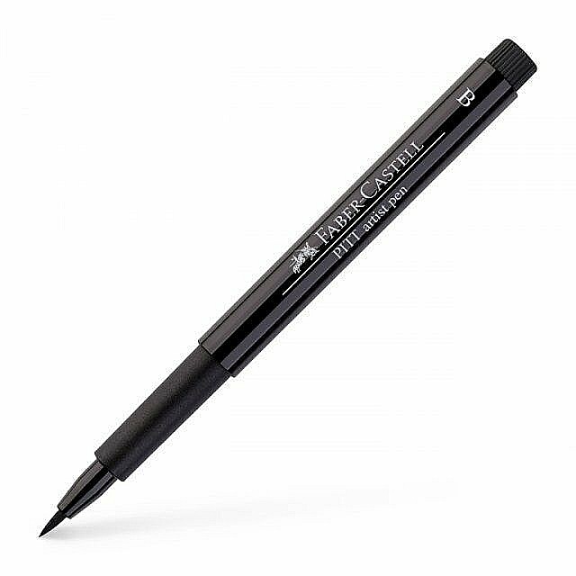 LEC PITT ARTIST PEN FABER-CASTELL 199 B BLACK FC167499 [1]