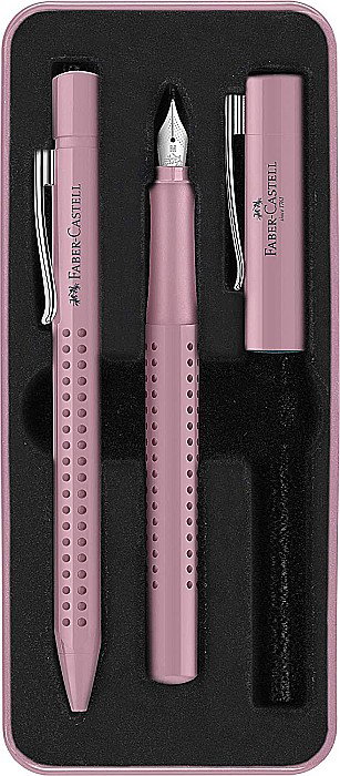LEC SET FABER-CASTELL STILOU  M + PIX GRIP 2010 FC201528 ROSE [1]
