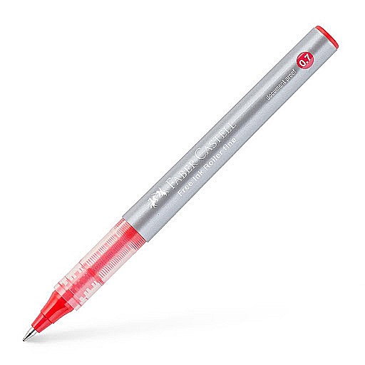 LEC ROLLER DOCUMENTE FABER-CASTELL FREE INK 0.7MM ROSU FC348121 [1]