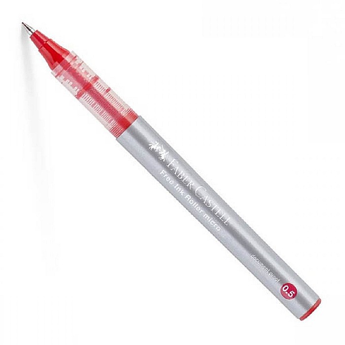 LEC ROLLER DOCUMENTE FABER-CASTELL FREE INK 0.7MM ROSU FC348121 [2]