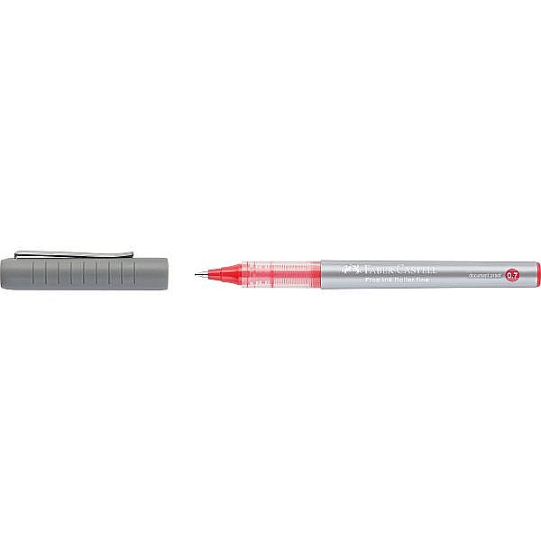 LEC ROLLER DOCUMENTE FABER-CASTELL FREE INK 0.7MM ROSU FC348121 [3]