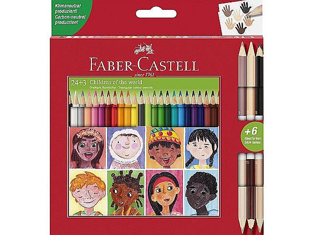LEC CREIOANE BICOLORE FABER-CASTELL CHILDREN OF THE WORLD 24+3 FC511515 [1]