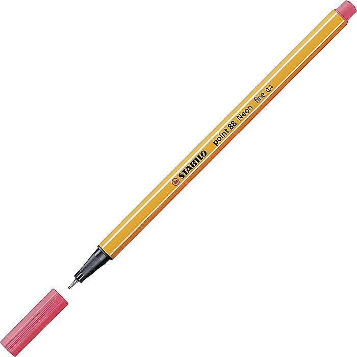 STABILO LINER POINT 88 0.4MM ROSU DESCHIS NEON 88/040 03588040 [2]