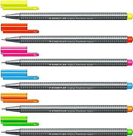 GRI FINELINER STAEDTLER TRIPLUS 6/SET 0.3 MM 334SB6CS3 NEON [3]