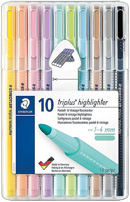 GRI TEXTLINER STAEDTLER TRIPLUS 10/SET PASTEL 362-CSB10 [1]