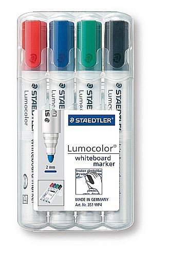 GRI MARKER STAEDTLER WHITEBOARD 351WP4 4/SET [1]
