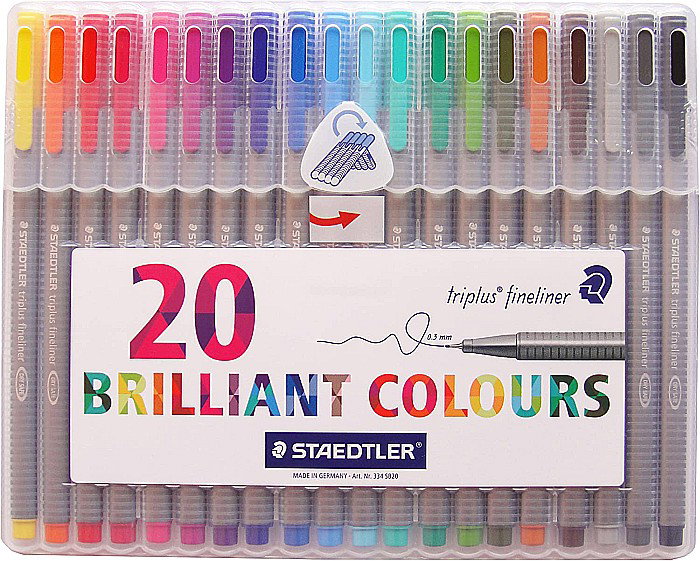 GRI SET FINELINERE STAEDTLER TRIPLUS 0.3 MM 20/SET 334SB20 [1]