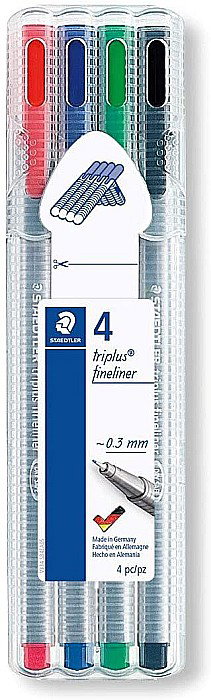 GRI FINELINER STAEDTLER TRIPLUS 0.3 MM 4/SET 334SB4 [1]