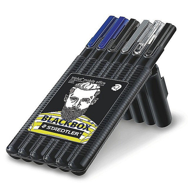 GRI SET INSTRUMENTE STAEDTLER TRIPLUS 6/SET BLACK BOX 34SB6B [1]