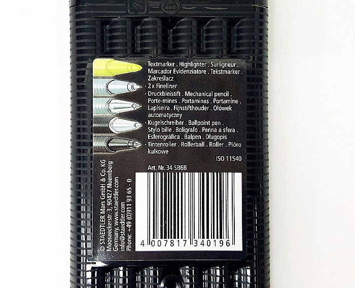 GRI SET INSTRUMENTE STAEDTLER TRIPLUS 6/SET BLACK BOX 34SB6B [10]