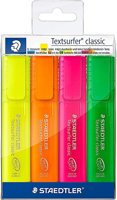GRI TEXTMARKER STAEDTLER 364PWP4 4/SET [1]