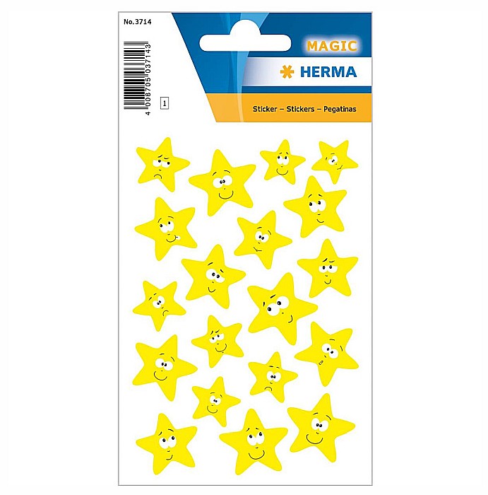TOR STICK DECOR Stickers stars, luminous yellow HERMA 3714 [1]