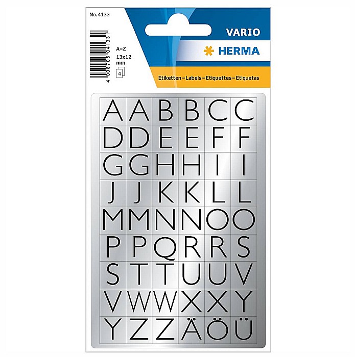 TOR STICKER LITERE A-Z NE/AG 13X12 MM 4133 [1]