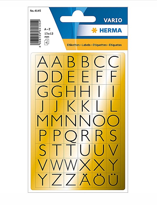 TOR STICKER LITERE A-Z NEGRE ,FOLIE AURIE H4145 [1]